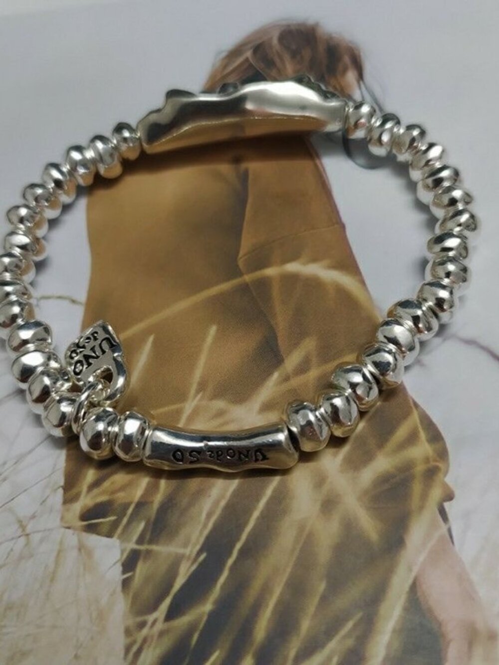 UNO de 50 Glass Bead Bracelet Matching Style for Best Friends Perfect Gift - Picture 4 of 5